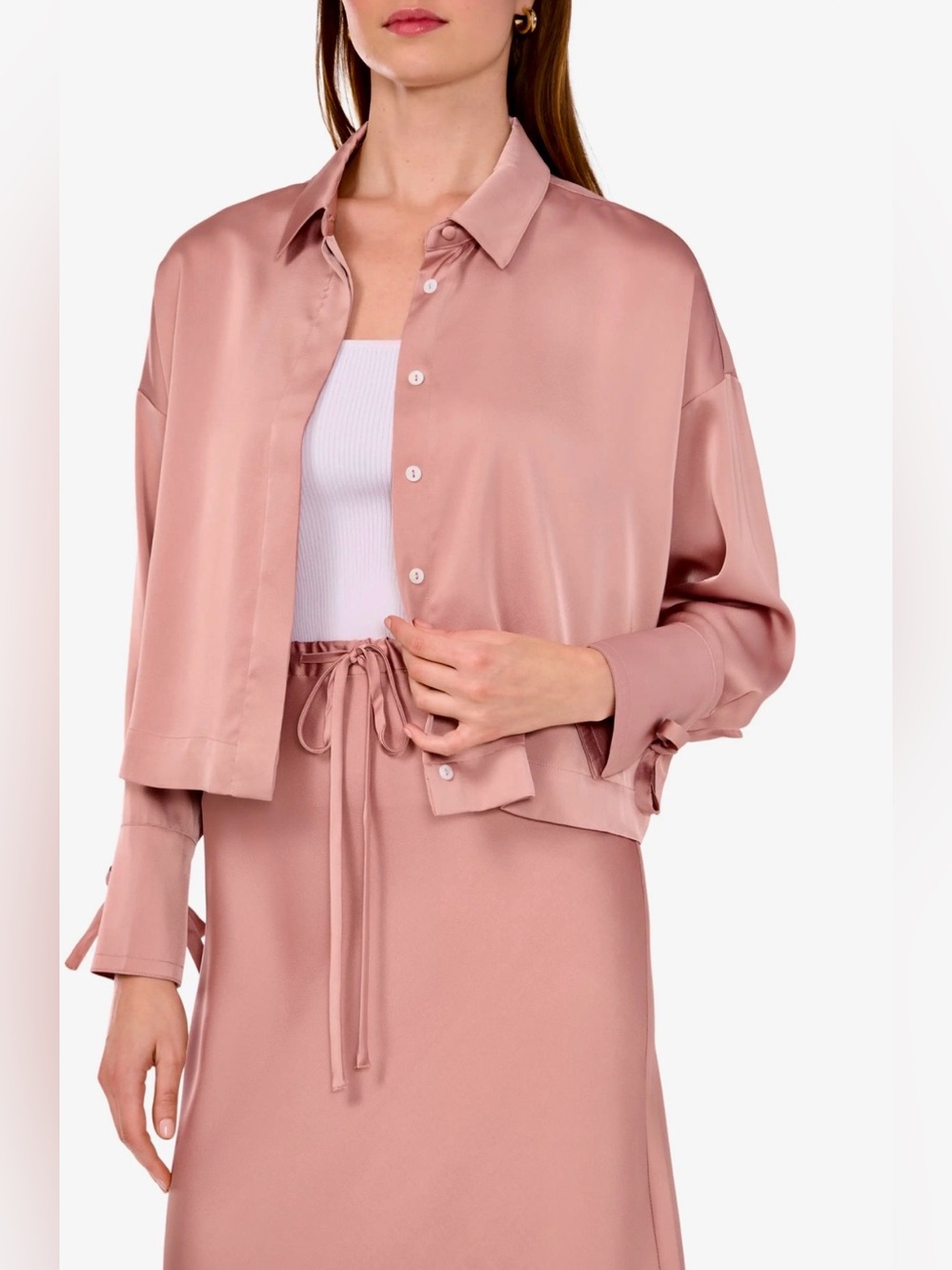 Parker SHARI BOMBER TOP
COCO MAUVE BROWN, Size Medium NWT